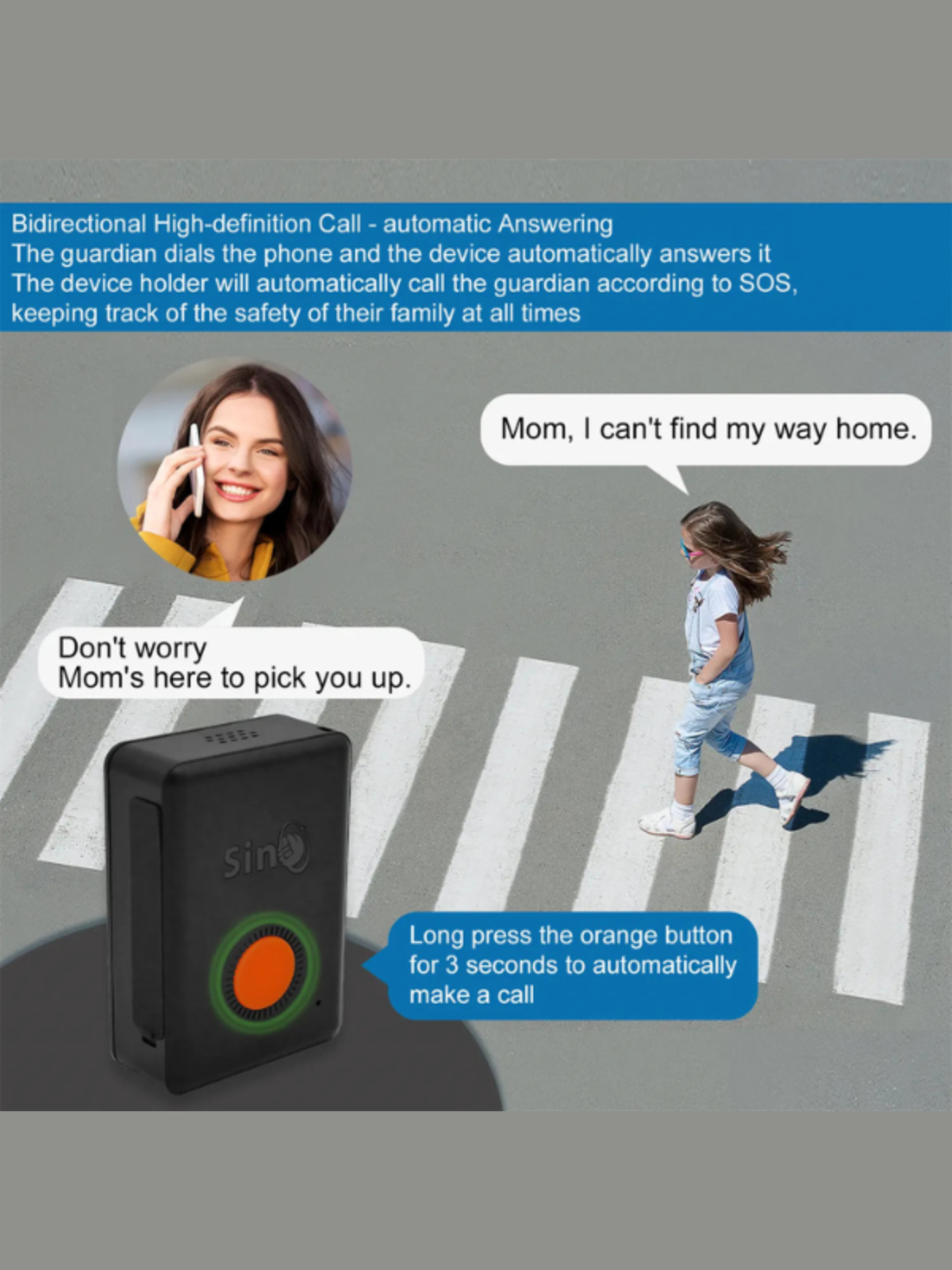 GPS Tracker - The Angel Track - Per bambini, anziani, auto o animali: la tranquillità di sapere sempre dove sono.