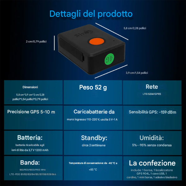 GPS Tracker - The Angel Track - Per bambini, anziani, auto o animali: la tranquillità di sapere sempre dove sono. - The Angel Track